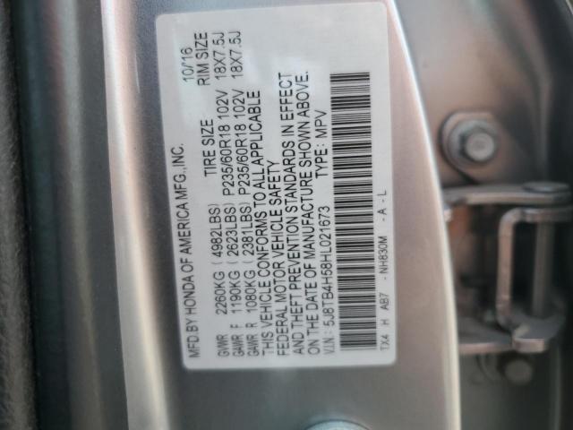 5J8TB4H58HL021673 - 2017 ACURA RDX TECHNOLOGY SILVER photo 13