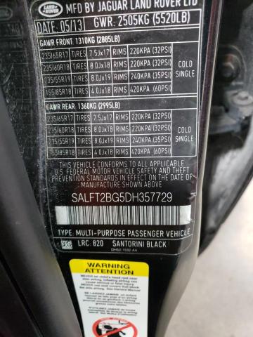 SALFT2BG5DH357729 - 2013 LAND ROVER LR2 HSE TECHNOLOGY BLACK photo 14