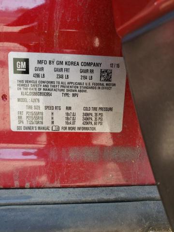 KL4CJDSB6GB593954 - 2016 BUICK ENCORE PREMIUM RED photo 13