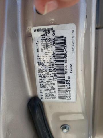 4T1BF22K31U116221 - 2001 TOYOTA CAMRY LE Қоңыр фото 14