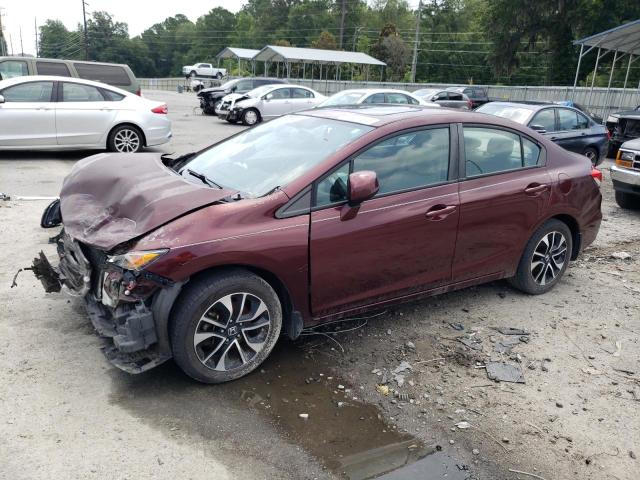 19XFB2F94DE018164 - 2013 HONDA CIVIC EXL MAROON photo 1