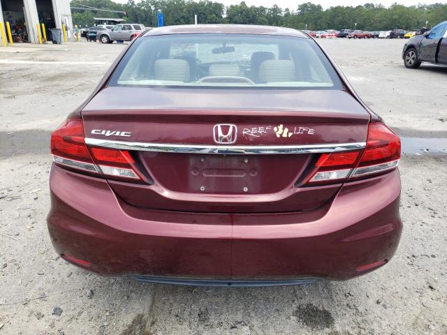 19XFB2F94DE018164 - 2013 HONDA CIVIC EXL MAROON photo 6