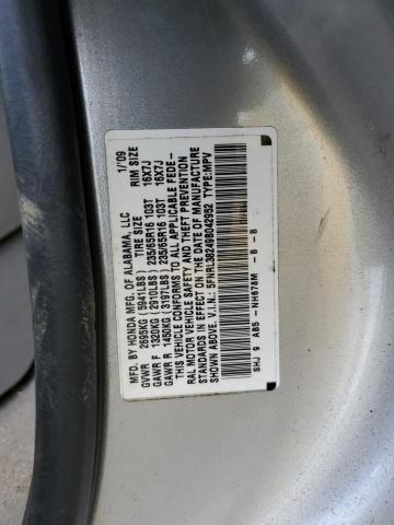 5FNRL38249B042952 - 2009 HONDA ODYSSEY LX SILVER photo 13