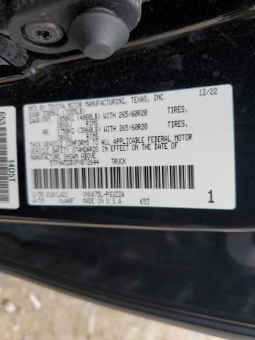 5TFNA5DBXPX072644 - 2023 TOYOTA TUNDRA CREWMAX PLATINUM Schwarz Foto 13