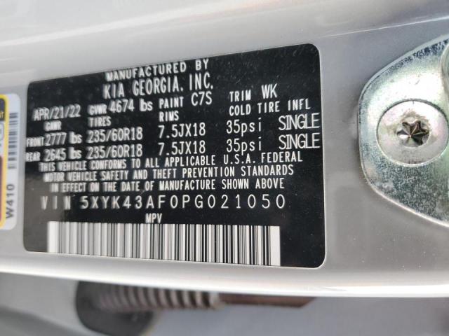 5XYK43AF0PG021050 - 2023 KIA SPORTAGE SX GRAY photo 13