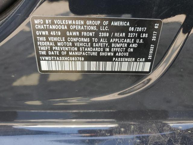 1VWDT7A3XHC083759 - 2017 VOLKSWAGEN PASSAT R-LINE Qara foto 12