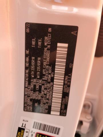 5TDHZRBH0NS244798 - 2022 TOYOTA HIGHLANDER XLE Ağ foto 13