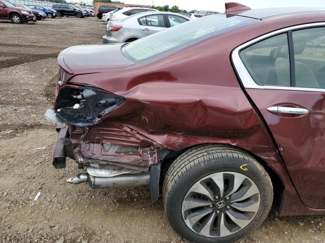 JHMCR6F32HC002039 - 2017 HONDA ACCORD HYBRID MAROON photo 9