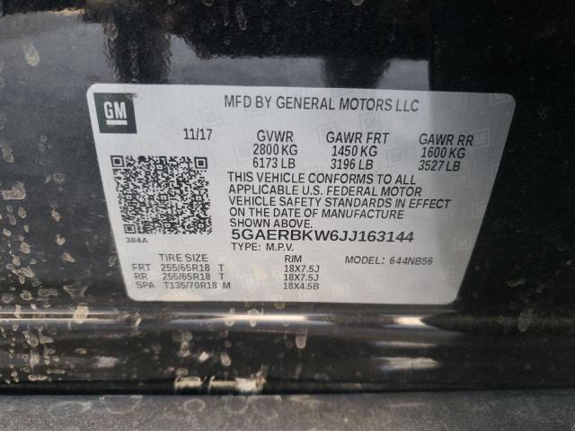 5GAERBKW6JJ163144 - 2018 BUICK ENCLAVE ESSENCE შავი ფოტო 13