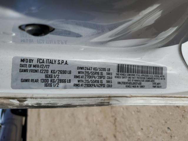 ZFBERFABXJ6K67498 - 2018 RAM PROMASTER WHITE photo 12