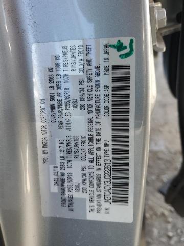 JM3TCACY3J0222813 - 2018 MAZDA CX-9 TOURING فضي صورة 13