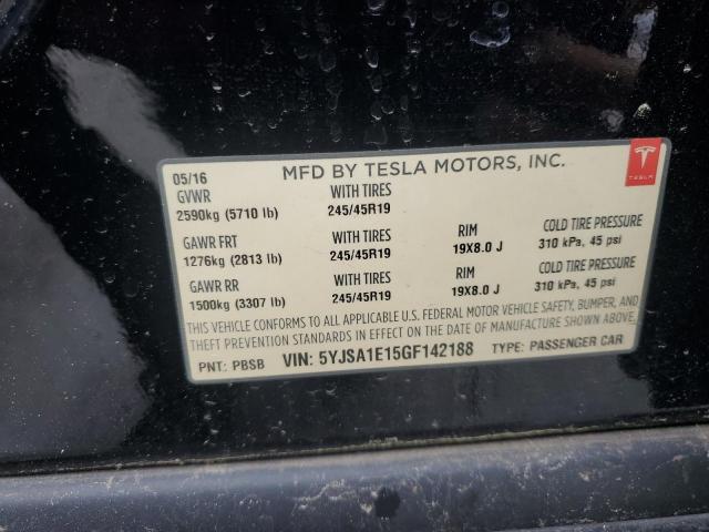 5YJSA1E15GF142188 - 2016 TESLA MODEL S Qara foto 12