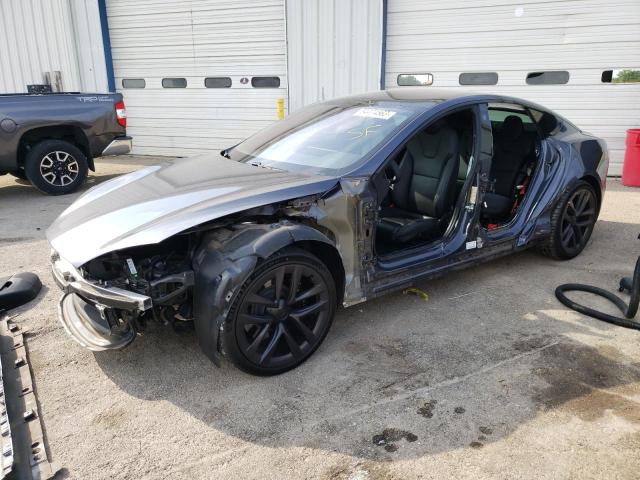 5YJSA1E61MF430748 - 2021 TESLA MODEL S Մոխրագույն լուսանկար 1