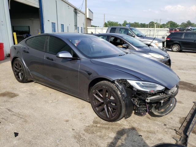 5YJSA1E61MF430748 - 2021 TESLA MODEL S Մոխրագույն լուսանկար 4