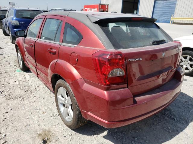 1B3CB4HA0AD650891 - 2010 DODGE CALIBER MAROON photo 3