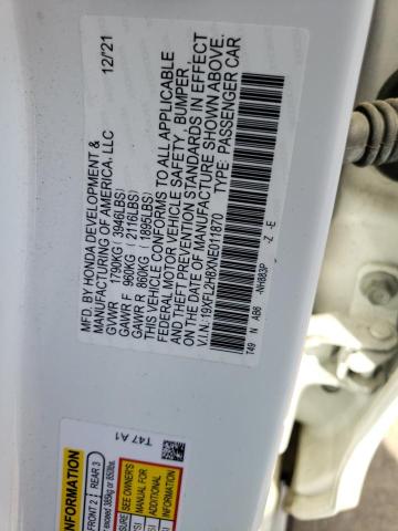 19XFL2H8XNE011870 - 2022 HONDA CIVIC SPORT 白色 照片 12