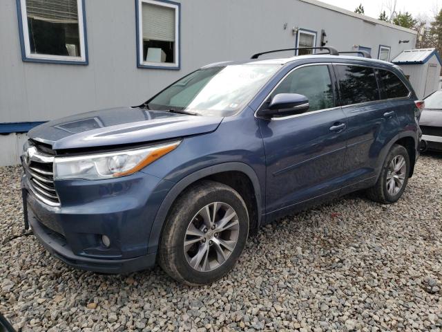 5TDJKRFHXFS110110 - 2015 TOYOTA HIGHLANDER XLE BLUE photo 1