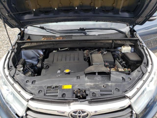 5TDJKRFHXFS110110 - 2015 TOYOTA HIGHLANDER XLE BLUE photo 12