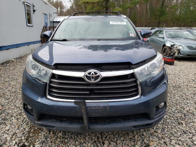 5TDJKRFHXFS110110 - 2015 TOYOTA HIGHLANDER XLE BLUE photo 5
