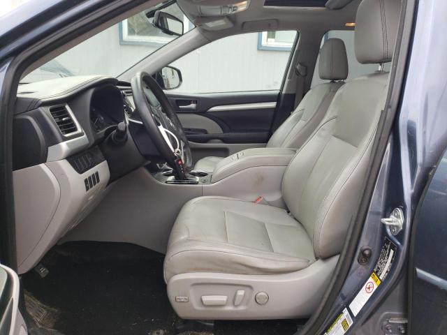 5TDJKRFHXFS110110 - 2015 TOYOTA HIGHLANDER XLE BLUE photo 7