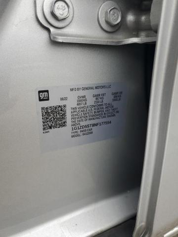 1G1ZD5ST8NF177554 - 2022 CHEVROLET MALIBU LT ვერცხლისფერი ფოტო 12