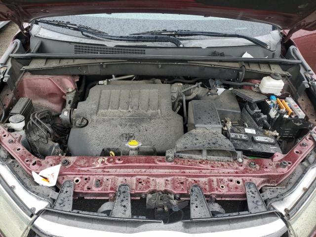 5TDJKRFHXES007994 - 2014 TOYOTA HIGHLANDER XLE MAROON photo 12