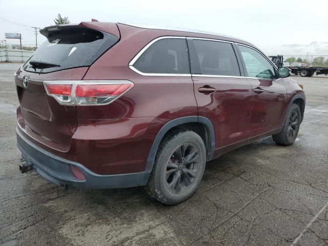5TDJKRFHXES007994 - 2014 TOYOTA HIGHLANDER XLE MAROON photo 3