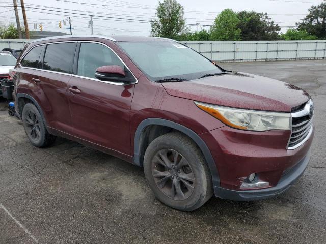 5TDJKRFHXES007994 - 2014 TOYOTA HIGHLANDER XLE MAROON photo 4