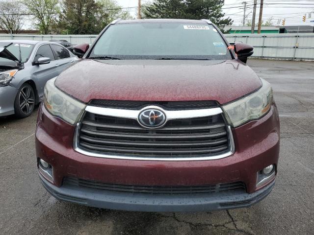 5TDJKRFHXES007994 - 2014 TOYOTA HIGHLANDER XLE MAROON photo 5