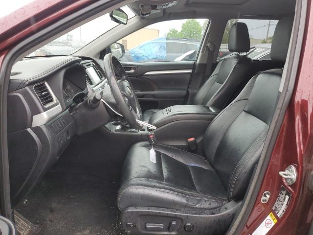 5TDJKRFHXES007994 - 2014 TOYOTA HIGHLANDER XLE MAROON photo 7