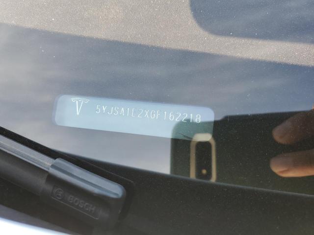 5YJSA1E2XGF162218 - 2016 TESLA MODEL S Սպիտակ լուսանկար 12