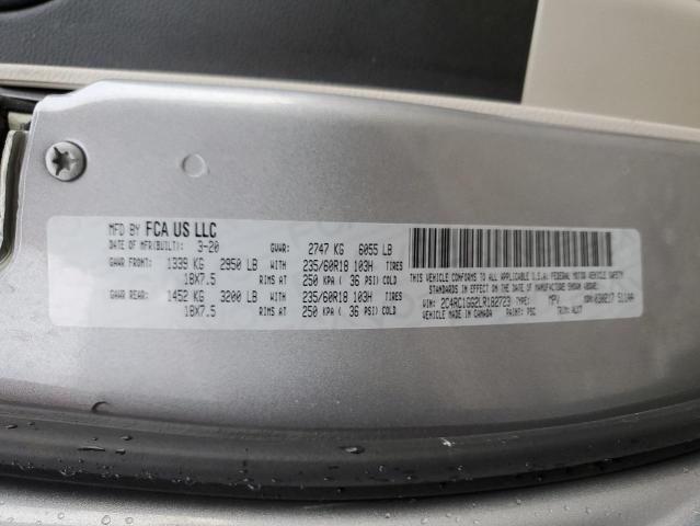 2C4RC1GG2LR182723 - 2020 CHRYSLER PACIFICA LIMITED GRAY photo 13