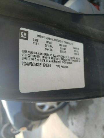 2G4WB55K021178361 - 2002 BUICK REGAL LS 蓝色 照片 12