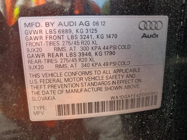 WA1DGAFE4DD001201 - 2013 AUDI Q7 PRESTIGE Մոխրագույն լուսանկար 13