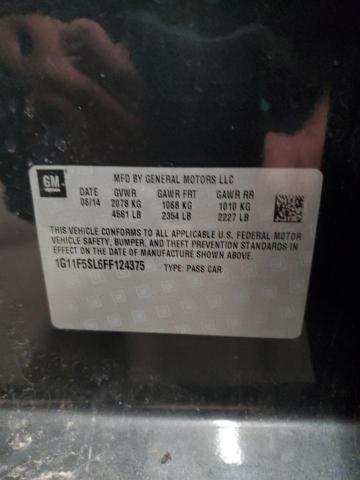 1G11F5SL6FF124375 - 2015 CHEVROLET MALIBU LTZ CHARCOAL photo 12