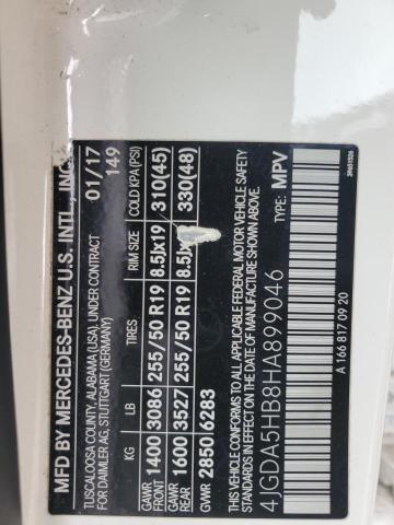 4JGDA5HB8HA899046 - 2017 MERCEDES-BENZ GLE 350 4MATIC WHITE photo 14