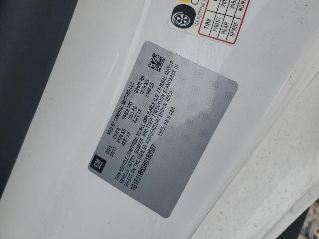 1G1FJ1R65H0188507 - 2017 CHEVROLET CAMARO ZL1 WHITE photo 12