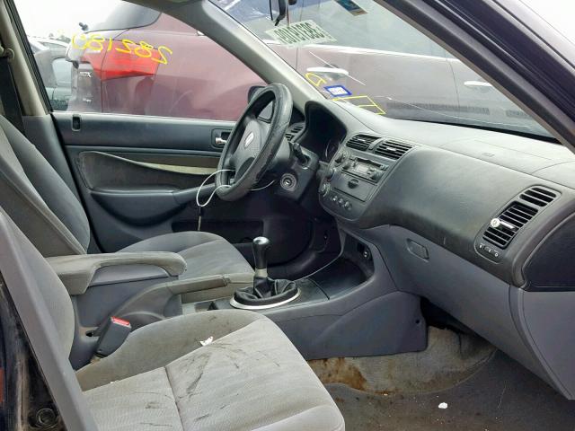 1HGES25753L000811 - 2003 HONDA CIVIC EX  photo 5