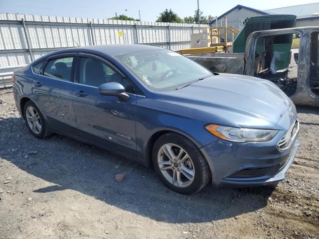 3FA6P0LU2JR147609 - 2018 FORD FUSION SE HYBRID BLUE photo 4