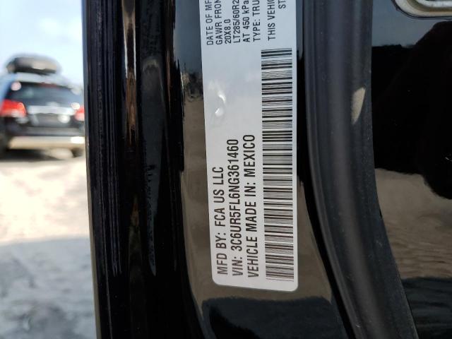 3C6UR5FL6NG361460 - 2022 RAM 2500 LARAMIE BLACK photo 12