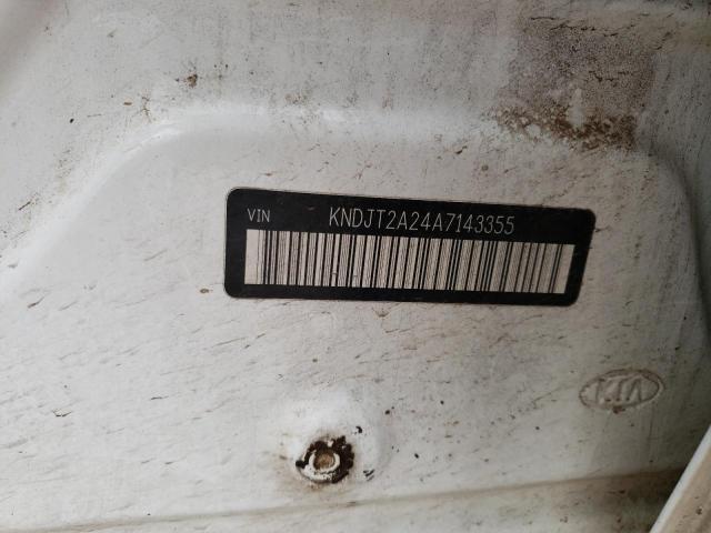 KNDJT2A24A7143355 - 2010 KIA SOUL + WHITE photo 13