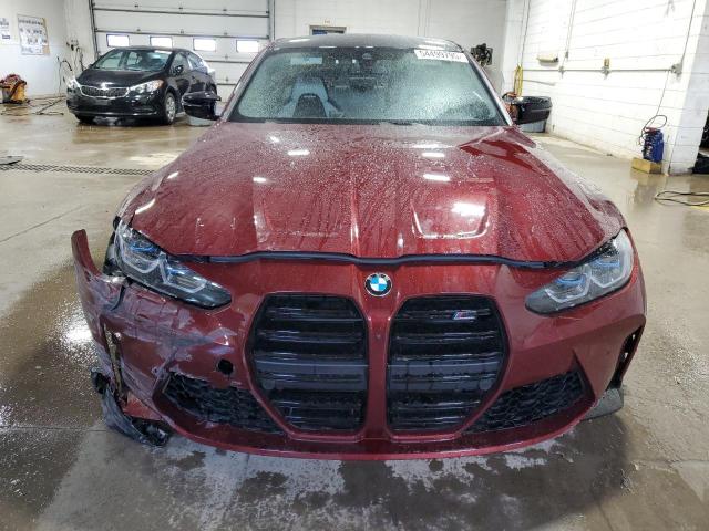 WBS43AY07RFR56940 - 2024 BMW M3 COMPETITION MAROON photo 5