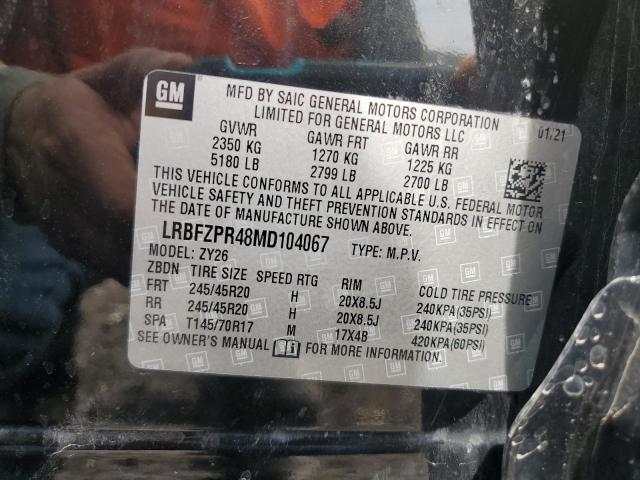 LRBFZPR48MD104067 - 2021 BUICK ENVISION ESSENCE Սև լուսանկար 13