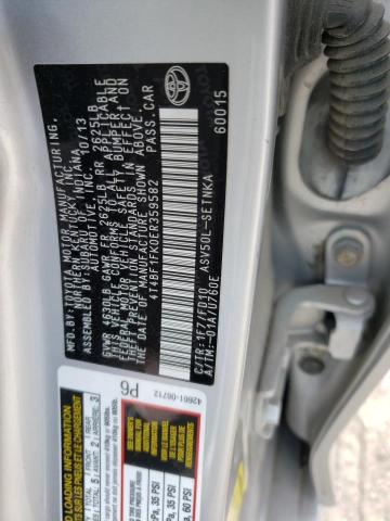 4T4BF1FK0ER359582 - 2014 TOYOTA CAMRY L SILVER photo 12