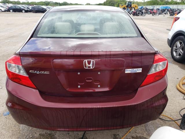 19XFB2F80CE092980 - 2012 HONDA CIVIC EX MAROON photo 6