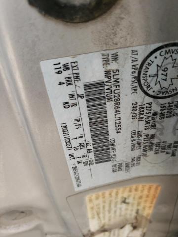 5LMFU28R64LJ12554 - 2004 LINCOLN NAVIGATOR 银色 照片 12