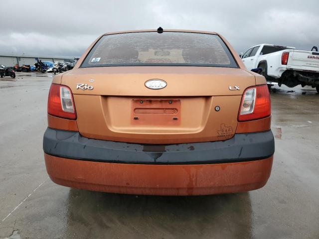 KNADE223596571710 - 2009 KIA RIO BASE ORANGE photo 6