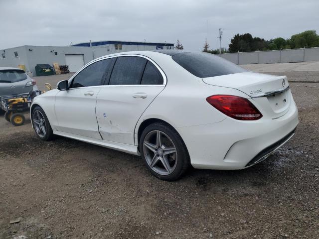 55SWF4KB7HU194178 - 2017 MERCEDES-BENZ C 300 4MATIC WHITE photo 2