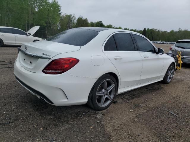 55SWF4KB7HU194178 - 2017 MERCEDES-BENZ C 300 4MATIC WHITE photo 3