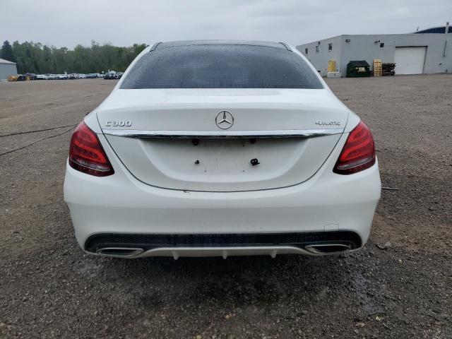 55SWF4KB7HU194178 - 2017 MERCEDES-BENZ C 300 4MATIC WHITE photo 6